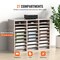 Wood Literature Organizer File Sorter with Removable Shelves Mailbox Slots for Office